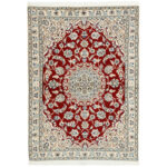 One and a half meter hand-woven carpet, Nain silk flower model, code n543023n