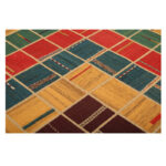 Collage of hand-woven kilim four meters, embroidered model, code g557331
