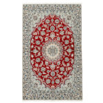 Two-meter hand-woven carpet, Nain silk flower model, code n443081n