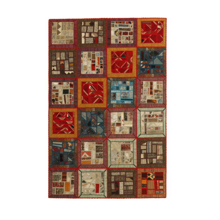 Collage of hand-woven kilim four meters, embroidered model, code g557328