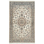 Two-meter hand-woven carpet, Nain silk flower model, code n543064n