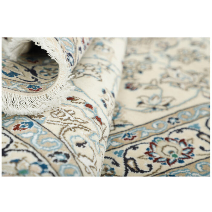 Two-meter hand-woven carpet, Nain silk flower model, code n443092n