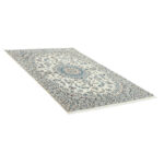 Two-meter hand-woven carpet, Nain silk flower model, code n443096n