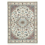 One and a half meter hand-woven carpet, Nain silk flower model, code n543049n