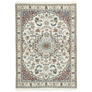 One and a half meter hand-woven carpet, Nain silk flower model, code n543049n