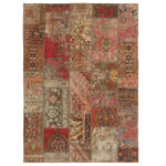 Collage of three-meter hand-woven carpet, embroidered model, code 551422r
