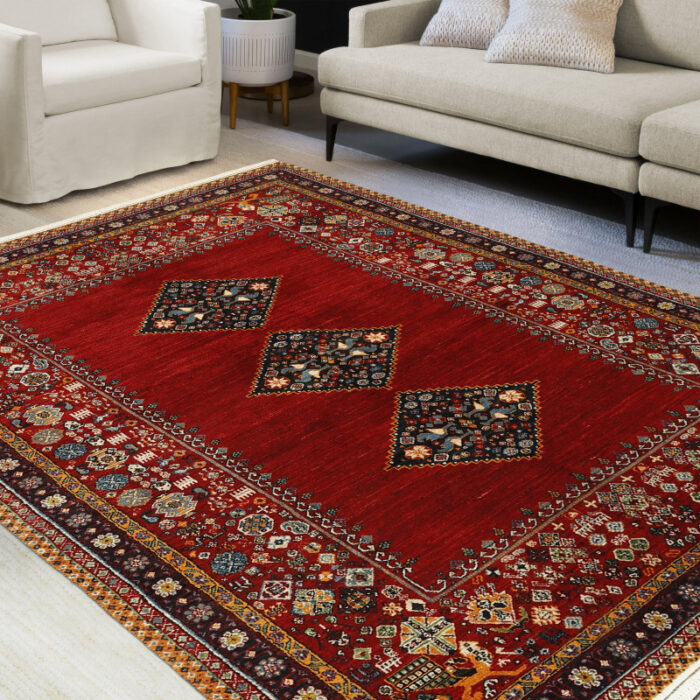 Four and a half meter hand-woven carpet, Qashqai model, code 575448