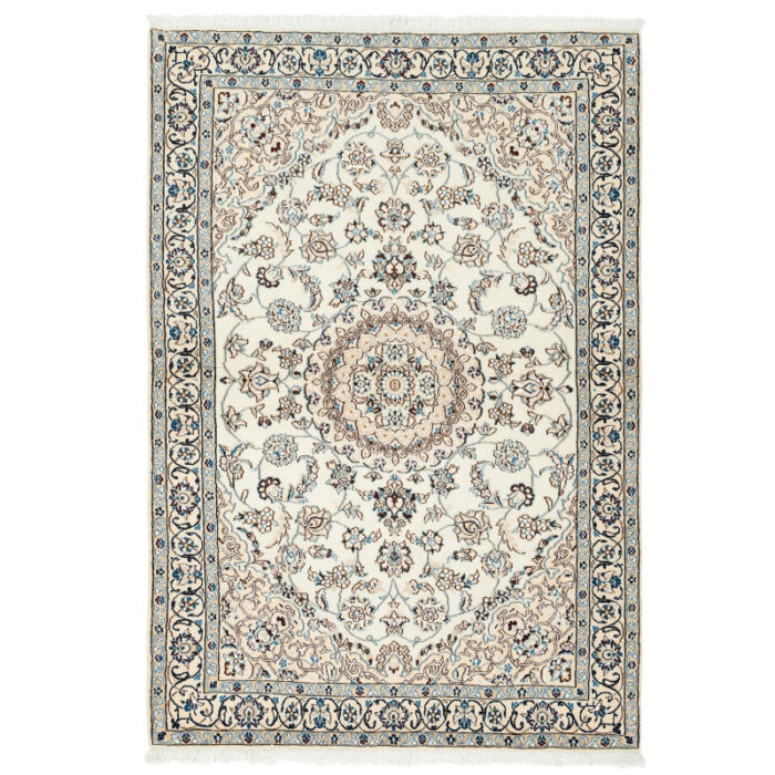 Two-meter hand-woven carpet, Nain silk flower model, code n443086n