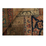 One and a half meter hand-woven carpet collage, embroidered model, code 540949r