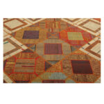 Collage of three-meter hand-woven kilim, embroidered model, code g557347