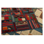 Collage of three-meter hand-woven kilim, embroidered model, code g557340