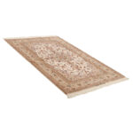 Two and a half meter hand-woven carpet, Isfahan silk flower and silk model, code 442379