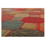 Collage of three-meter hand-woven kilim, embroidered model, code g557343