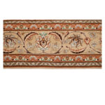 Two and a half meter hand-woven carpet, Isfahan silk flower and silk model, code 442379