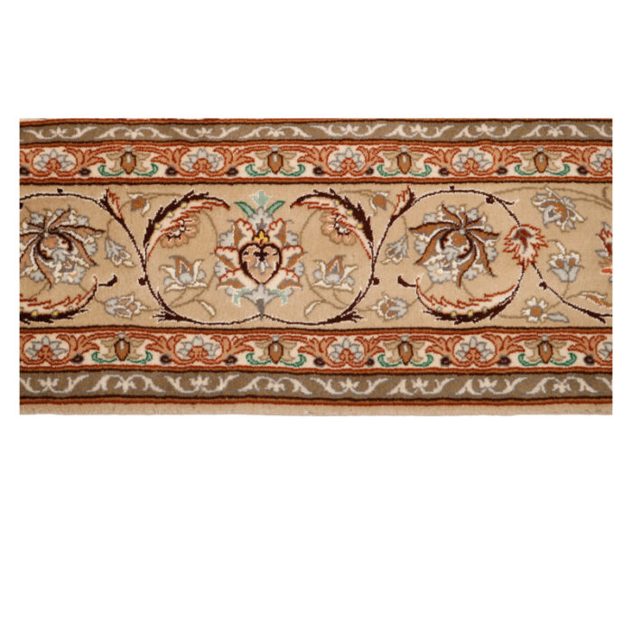Two and a half meter hand-woven carpet, Isfahan silk flower and silk model, code 442379