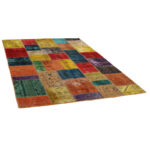 Four-meter hand-woven carpet collage, embroidered model, code 468r