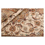 Two and a half meter hand-woven carpet, Isfahan silk flower and silk model, code 442379
