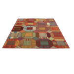 Collage of three-meter hand-woven kilim, embroidered model, code g557341