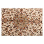 Two and a half meter hand-woven carpet, Isfahan silk flower and silk model, code 442379
