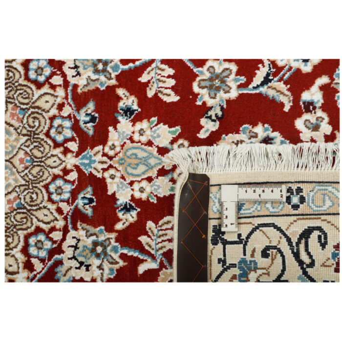 Two-meter hand-woven carpet, Nain silk flower model, code n443083n