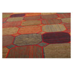 Collage of three-meter hand-woven kilim, embroidered model, code g557350