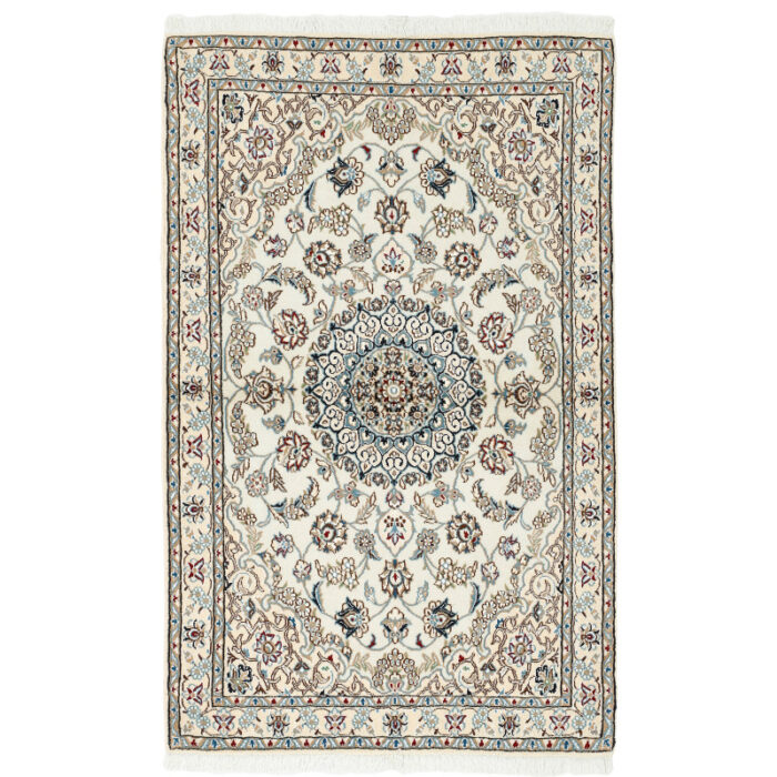 One and a half meter hand-woven carpet, Nain silk flower model, code n543038n