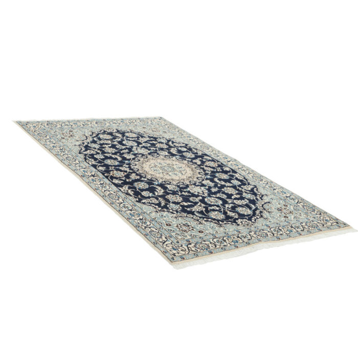 Two-meter hand-woven carpet, Nain silk flower model, code n443097n