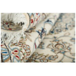 One and a half meter hand-woven carpet, Nain silk flower model, code n543038n