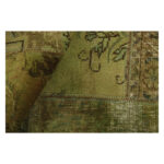 One meter hand-woven carpet collage, embroidered model, code 634r