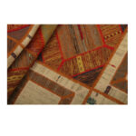 Collage of three-meter hand-woven kilim, embroidered model, code g557347