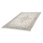 Two-meter hand-woven carpet, Nain silk flower model, code n543064n