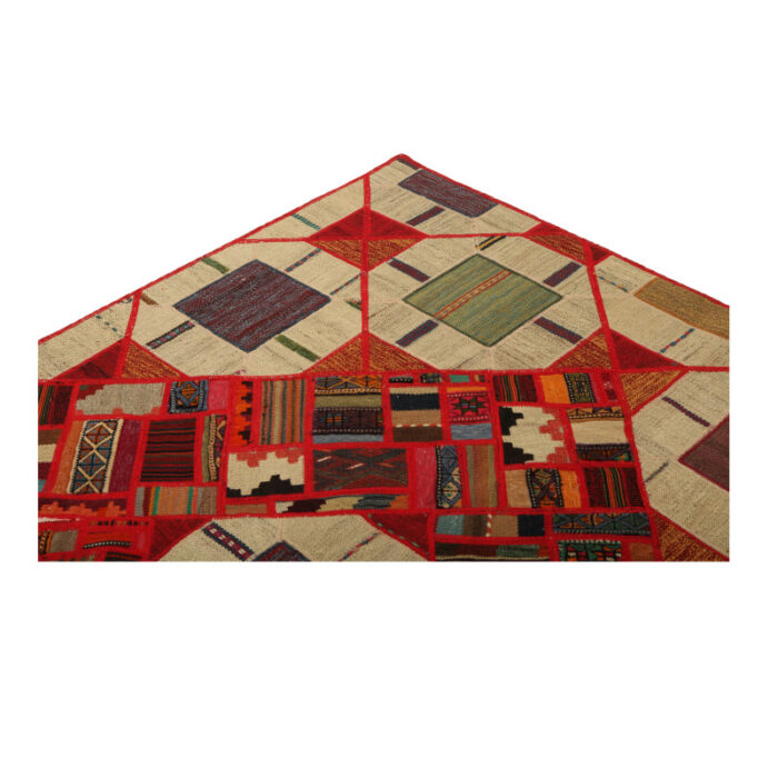 Collage of three-meter hand-woven kilim, embroidered model, code g557364