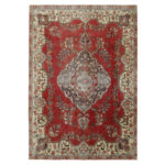 Painted hand-woven carpet of seven and a half meters, vintage design, code d572682