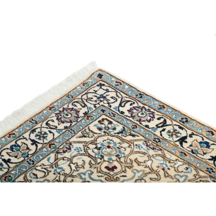 Two-meter hand-woven carpet, Nain silk flower model, code n543064n