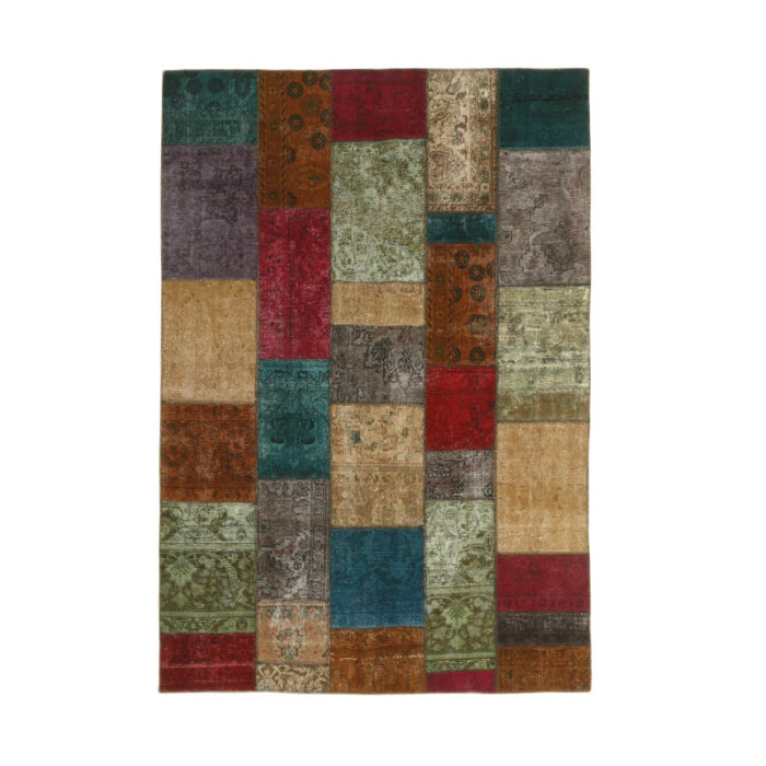 Collage of four-meter hand-woven carpet, embroidered model, code 541008r