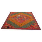 Collage of three-meter hand-woven kilim, embroidered model, code g557345