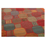 Collage of three-meter hand-woven kilim, embroidered model, code g557343