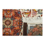 One meter hand-woven carpet, Tabriz silk flower model, code a537788