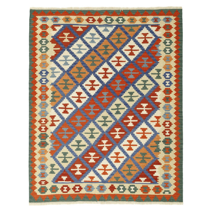 Three-meter hand-woven kilim, Qashqai model, code g567773