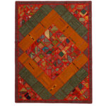 Collage of three-meter hand-woven kilim, embroidered model, code g557345