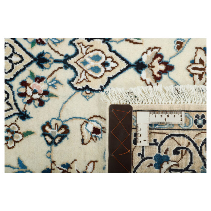 Two-meter hand-woven carpet, Nain silk flower model, code n443102n