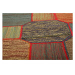 Collage of three-meter hand-woven kilim, embroidered model, code g557343