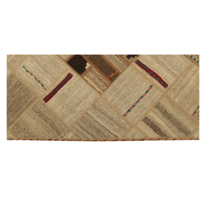 Collage of three-meter hand-woven kilim, embroidered model, code g557353