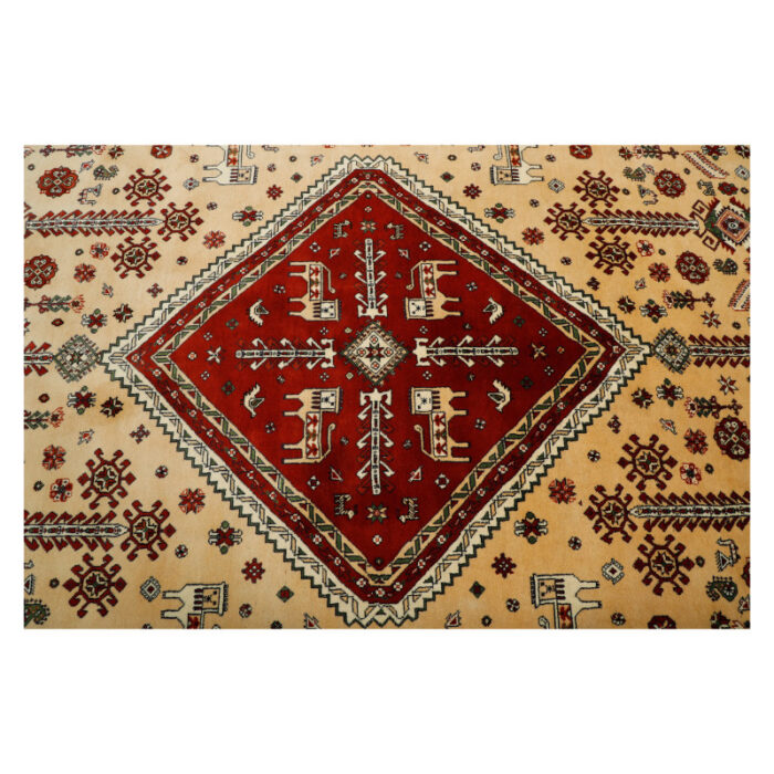 Six-meter hand-woven carpet of Qashqai design, code 564517r