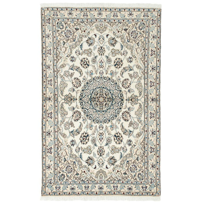 One and a half meter hand-woven carpet, Nain silk flower model, code n543031n