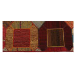 Collage of three-meter hand-woven kilim, embroidered model, code g557341