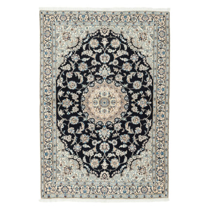 Two-meter hand-woven carpet, Nain silk flower model, code n443101n