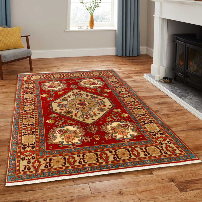 Three and a half meter hand-woven carpet, Ardabil model, silk flower, code r537207