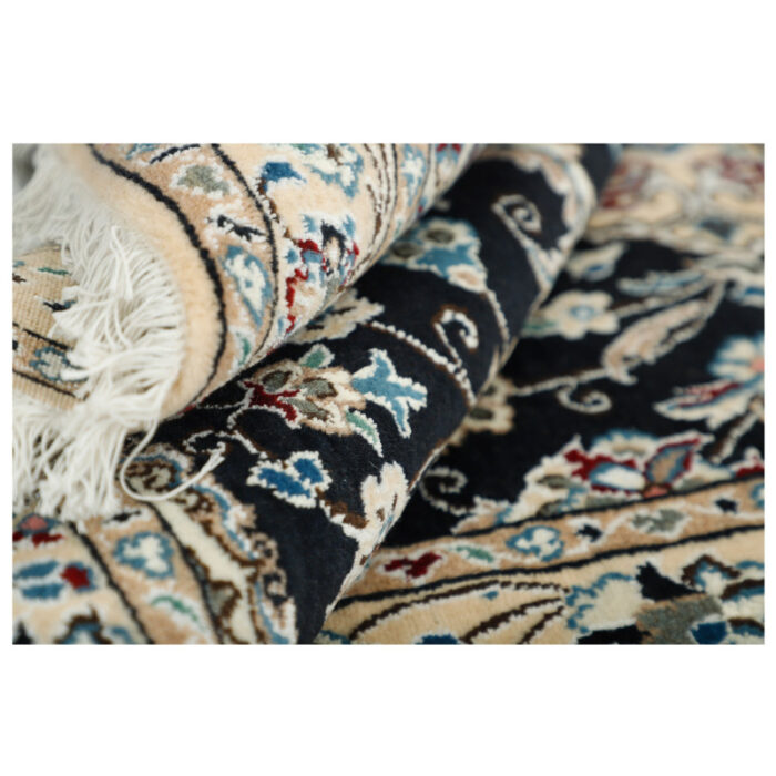One and a half meter hand-woven carpet, Nain silk flower model, code n543113n