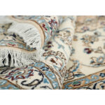 Two-meter hand-woven carpet, Nain silk flower model, code n543064n